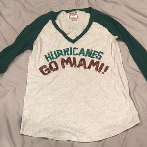 3/4 Sleeve University of Miami Shirt